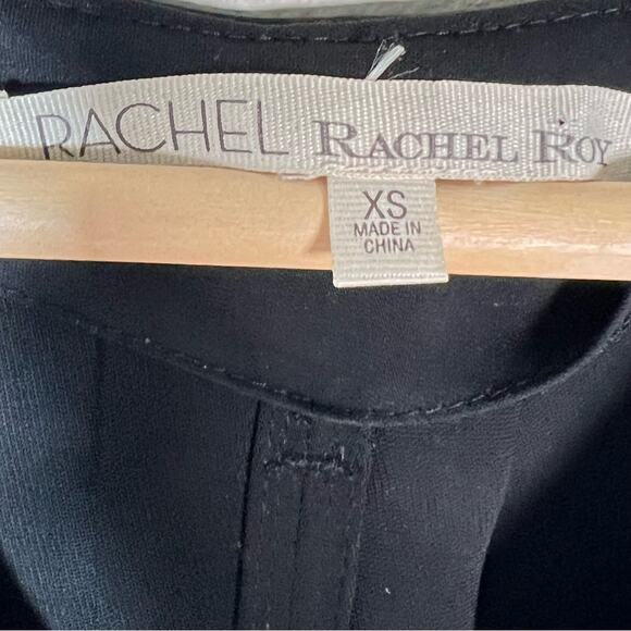 Rachel Roy black V-neck high low oversized shift dress size XS B133 - Picture 2 of 4